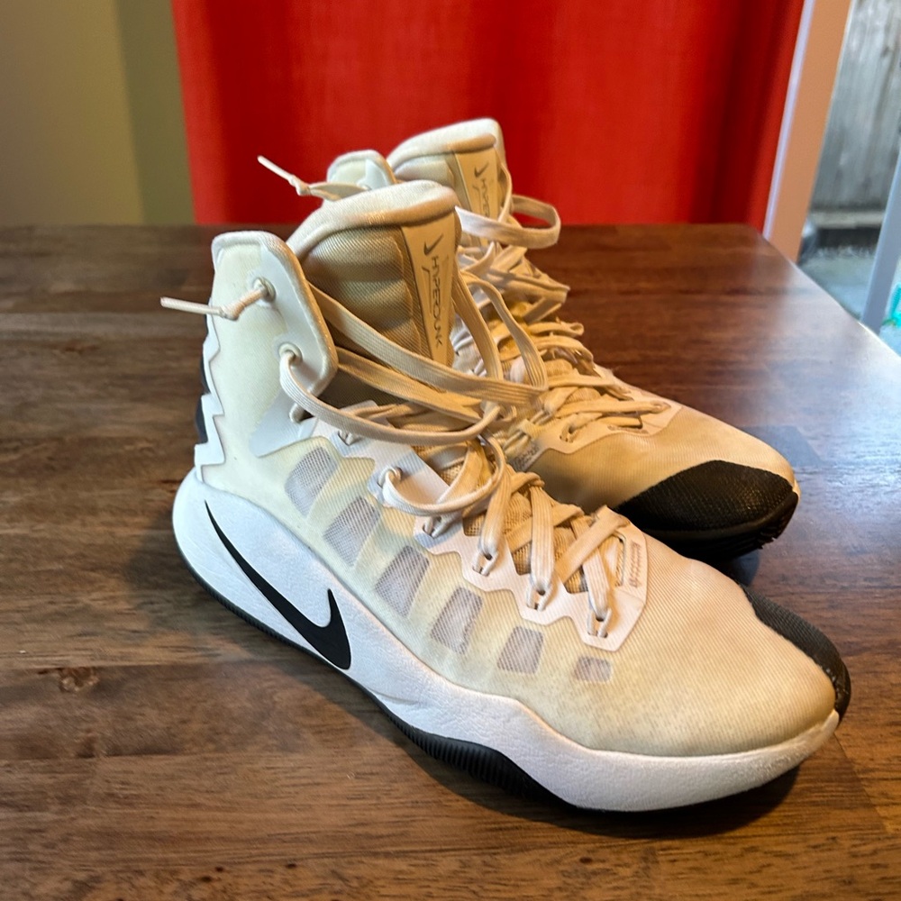 White Nike basketball shoes